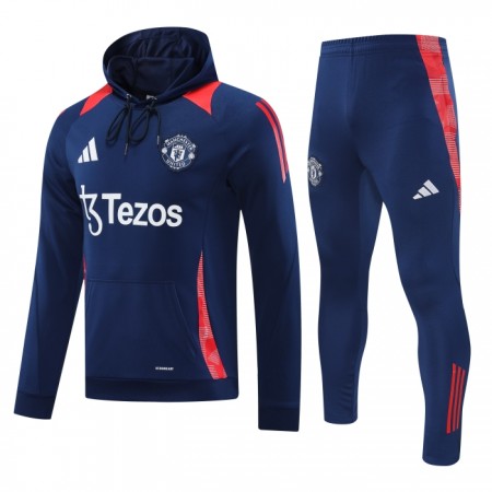 Manchester United Hoodie Trenings Collegegenser 2024-25 Navy Manchester United Hoodie Trenings Collegegenser 2024-25 Navy